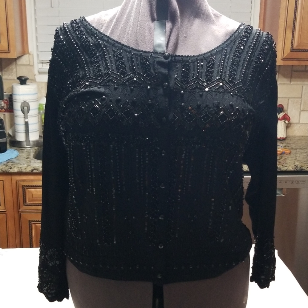 Escada Black Beaded sweater